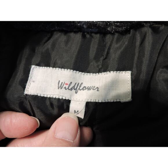 Wildflowers Black Faux Fur Vest with Pockets Size M - Picture 7 of 7